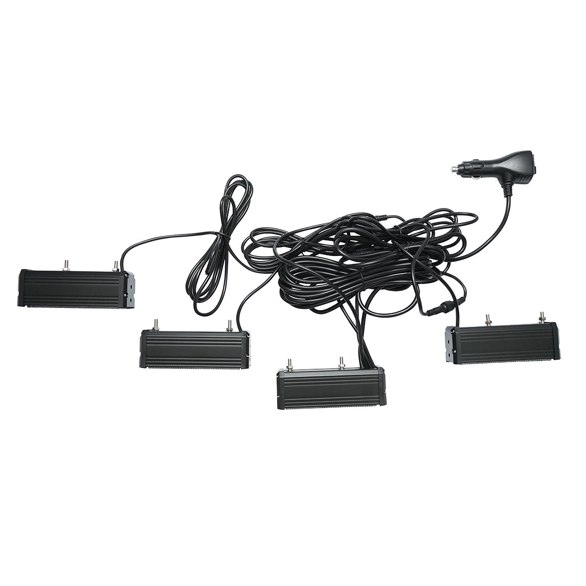Set 4 stroboscoape cu 6 LED-uri, lumina galbena 12V Breckner Germany